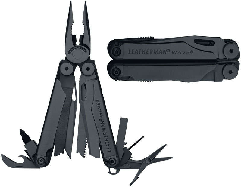 Leatherman Wave II Black Oxide with cap crimper molle sheath - in stock