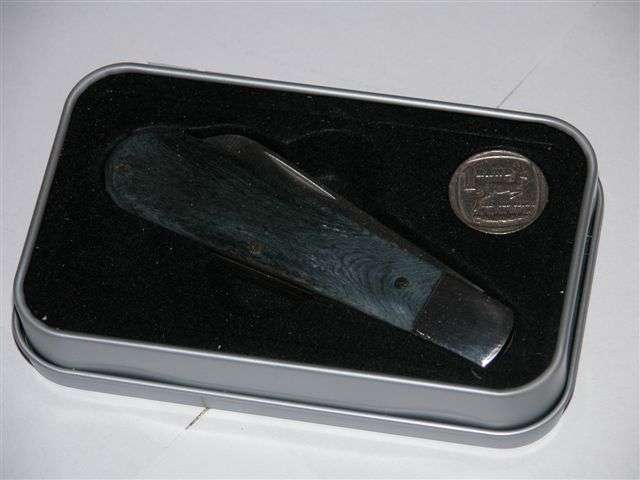 Tekut knives. Real bone handle biltong knife in gift tin