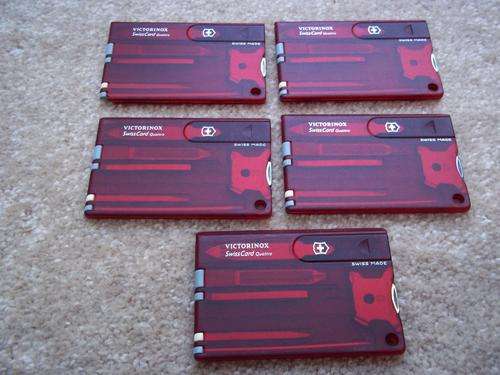SWISS ARMY 54952 QUATTRO RUBY SWISSCARD VICTORINOX card KNIFE BRAND NEW!!