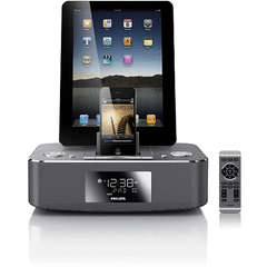 **Brand New** PHILIPS Dual Docking iPod/iPhone/iPad Alarm Clock Speaker Dock with remote