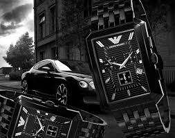 EMPORIO ARMANI Men's Black Stainless-Steel Quartz Watch