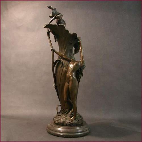 BEAUTIFUL ART NOUVEAU 1900 BRONZE VASE