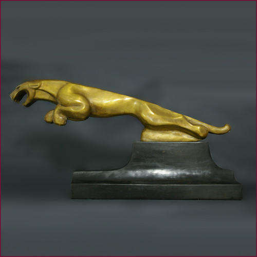 HUGE ART DECO 1930 MOTORCAR HOOD GILT BRONZE ORNAMENT