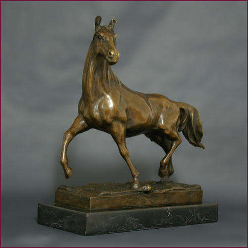 ANTIQUE EQUESTRIAN BRONZE SCULPTURE