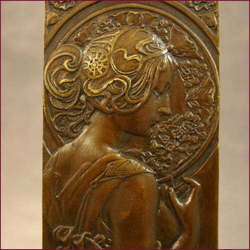 NICE ART NOUVEAU 1900 BRONZE BOOKENDS