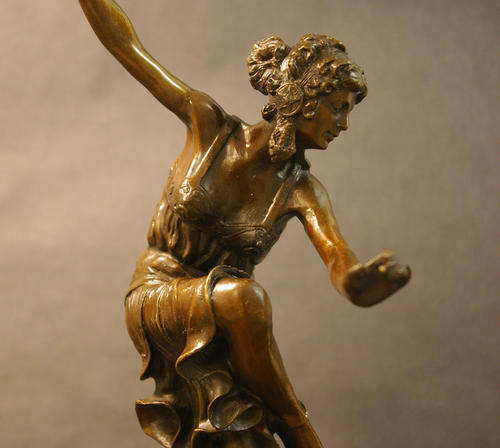 BEUTIFUL ART NOUVEAU 1900 BRONZE SCULPTURE Signed CL.J.R.Colinet.
