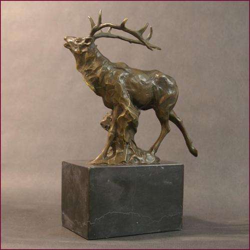 ANTIQUE 19th Century BRONZE FIGURE. Signed by Milo.