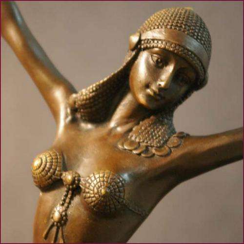BEAUTIFUL ART DECÃ 1920 BRONZE SCULPTURE