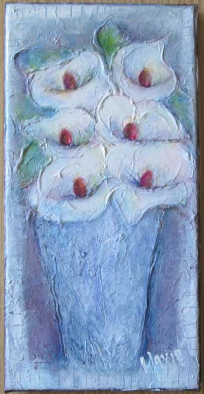 ARUM LILIES by MAXIE LESSING - ACRYLIC ON CANVAS STRETCH