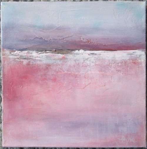 ABSTRACT "HORIZON LANDSCAPE" (P) by MAXIE LESSING - ACRYLIC ON CANVAS STRETCH