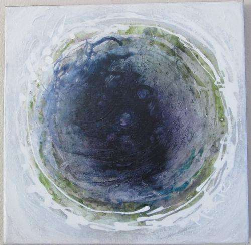 ABSTRACT DECOR "SPLASH"  "C" by MAXIE LESSING - ACRYLIC ON CANVAS STRETCH - READY TO HANG