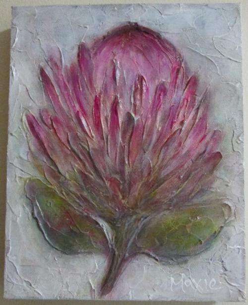 "PROTEA" by MAXIE LESSING - ACRYLIC ON CANVAS STRETCH