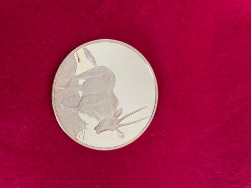 50th Anniversary Wildlife Medal Oryx 45mm Gilded Silver