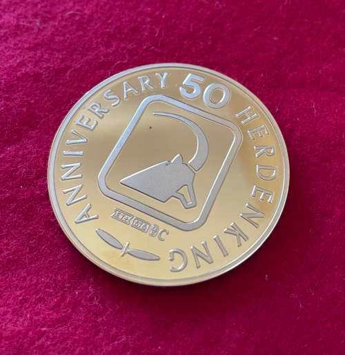 50th Anniversary Wildlife Medal Oryx 45mm Gilded Silver