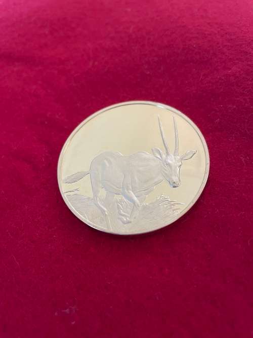 50th Anniversary Wildlife Medal Oryx 45mm Gilded Silver