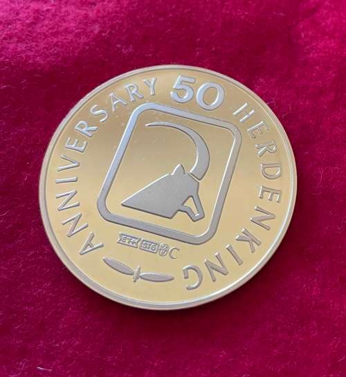 50th Anniversary Wildlife Medal Buffalo 45mm Gilded Silver