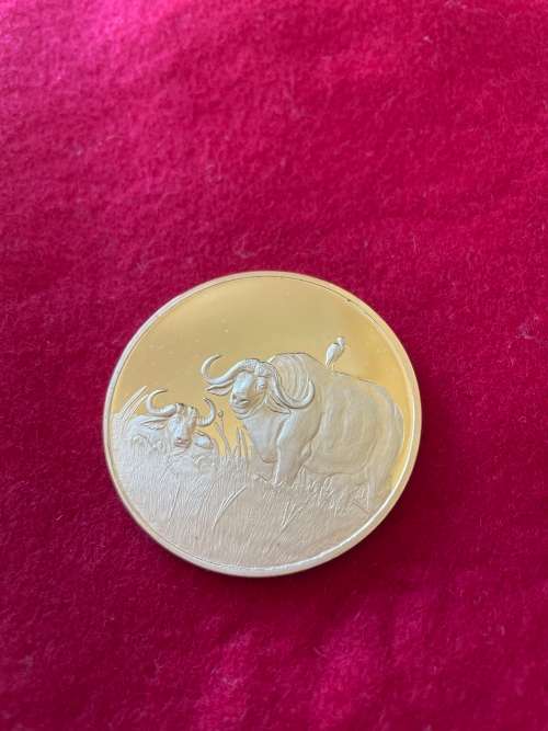 50th Anniversary Wildlife Medal Buffalo 45mm Gilded Silver