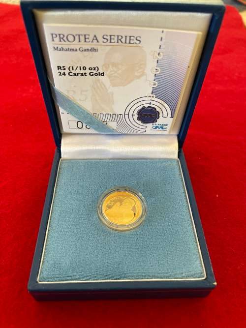 R5 Gold 1/10oz Proof `Mahatma Ghandi`