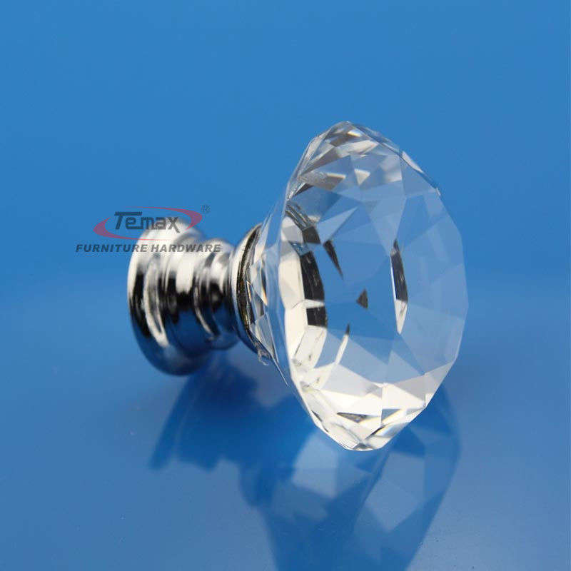 10 zinc alloy clear glass crystal sparkle cabinet drawer door pulls knobs handle(10pcs)