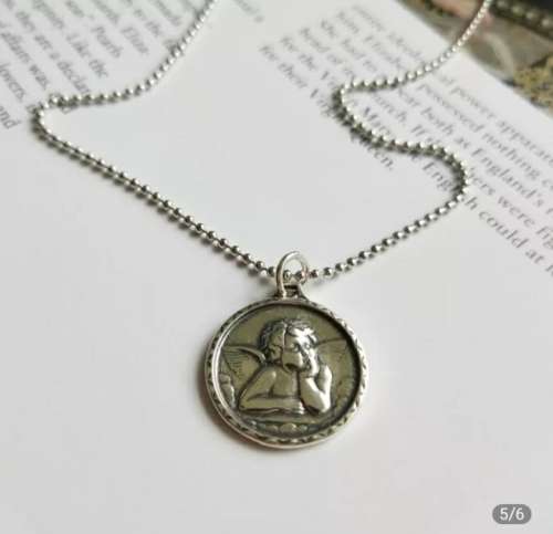 Sterling Silver Guardian Angel Necklace