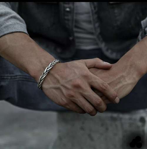 925 Silver Twisted Woven Open Cuff Bangle