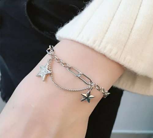 925 Silver Lucky Stars Bracelet