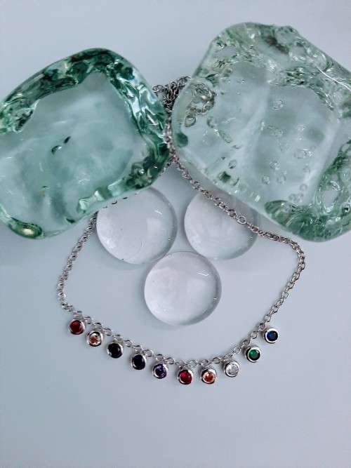 925 Silver Precious Stone Choker