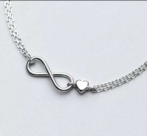 925 Silver Infinity Bracelet.