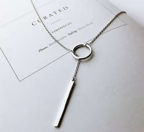 925 Silver Abstract Circle Pendant