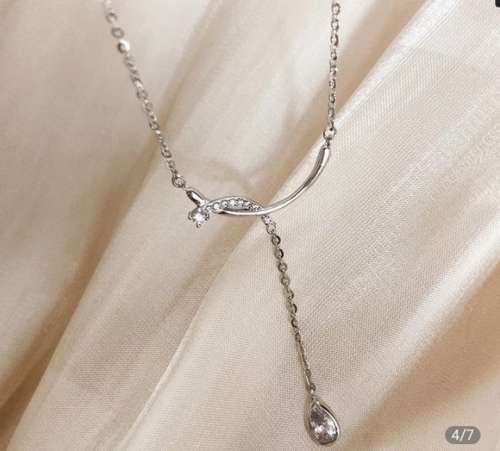 925 Silver Water DropTassel Necklace