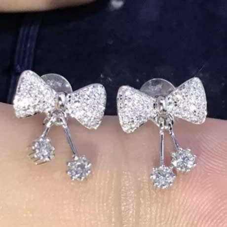 925 Silver Bow Stud Earrings