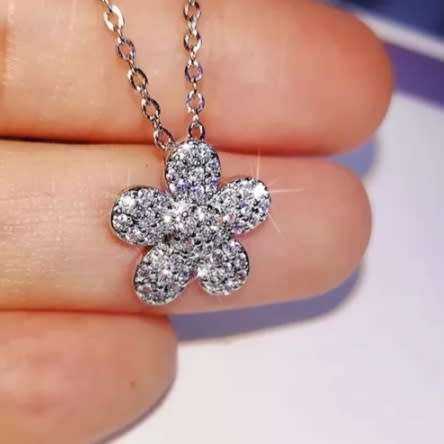 925 Silver Small Daisy Flower Necklace