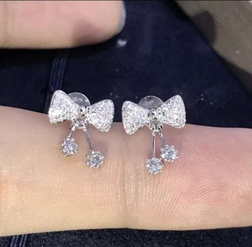 925 Silver Bow Stud Earrings