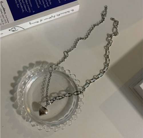 925 Silver Solid Love Heart Necklace
