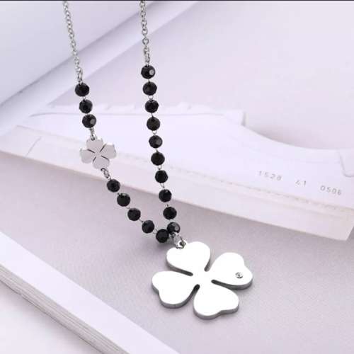 Stainless Steel Large Clover Necklace