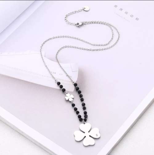 Stainless Steel Large Clover Necklace