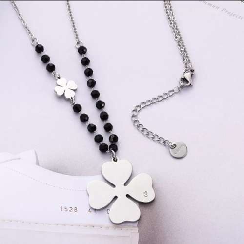 Stainless Steel Large Clover Necklace