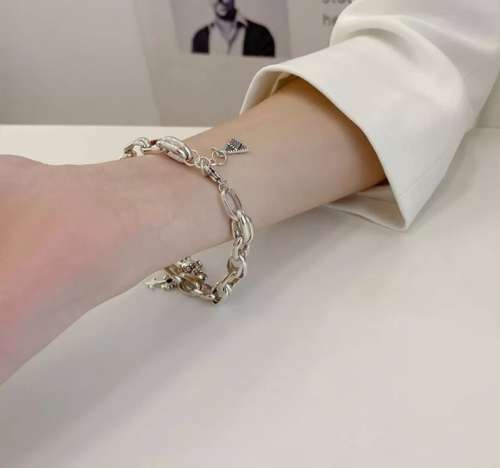 925 Silver Teddy Bear Charm Bracelet