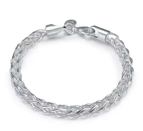 925 Silver  Plaited Bracelet