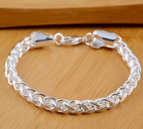 925 Silver  Plaited Bracelet