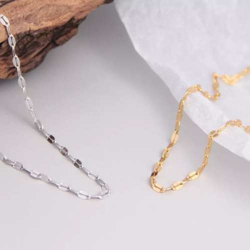 925 Silver Tile Chain Choker