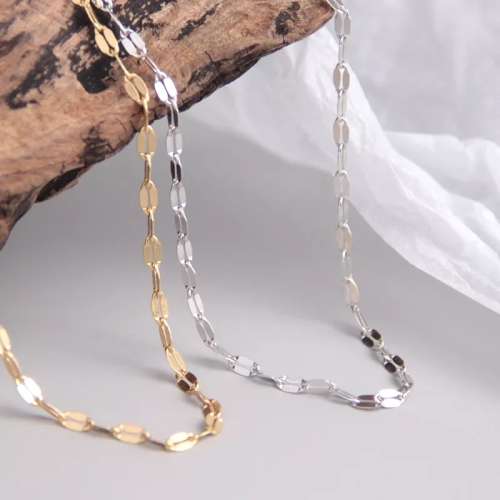 925 Silver Tile Chain Choker