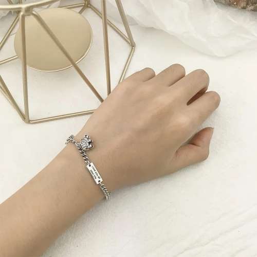 925 Silver Elephant and Onyx Bracelet.