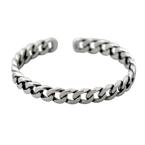 925 Silver Twisted Stitching Bangle