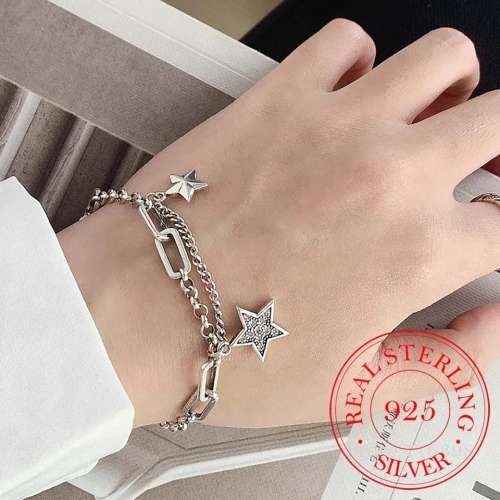 925 Silver Lucky Stars Bracelet