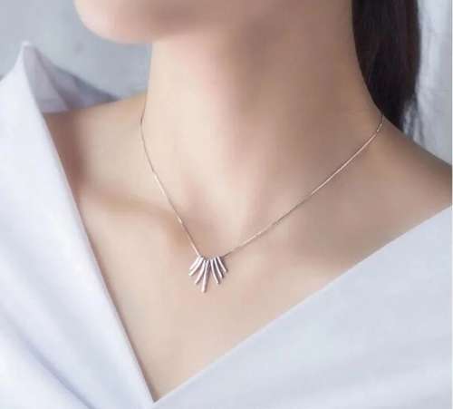925 Silver Strips Necklace