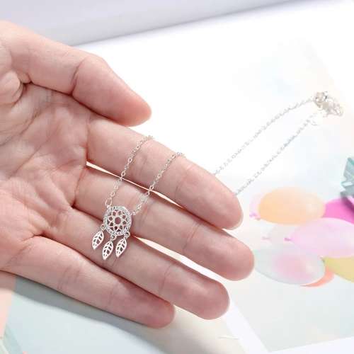 925 Silver Dream Catcher Necklace