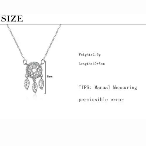 925 Silver Dream Catcher Necklace