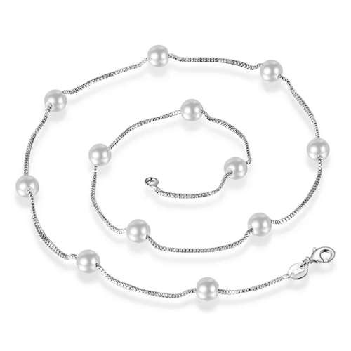 925 Silver Clavicle Pearl Necklace