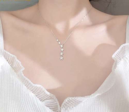 925 Silver Stars Necklace